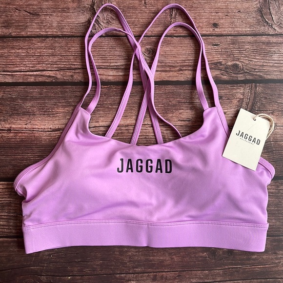 JAGGAD | Strappy Crop Bra in Violet/Black - Picture 2 of 7